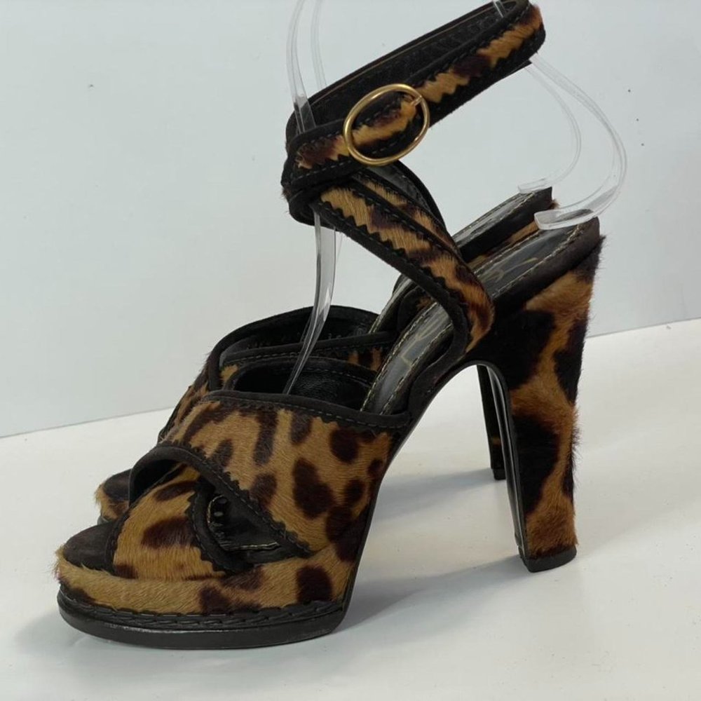 Stunning Beautiful Leopard Hairy Sandals